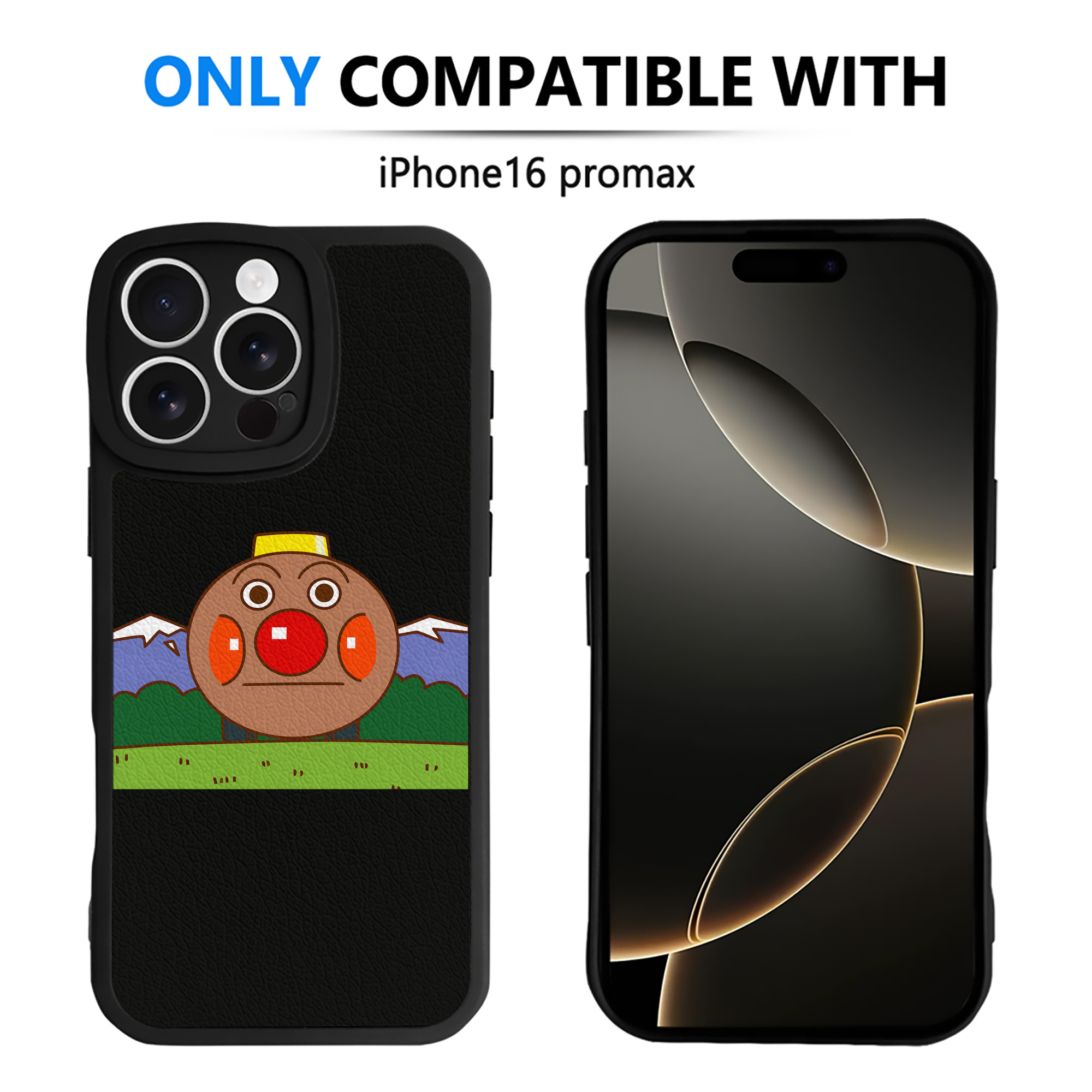 （画像用） アンパンマン Anpanman 【iPhone 16シリーズ対応】シリコンスマホケース（レザー調） 材質：シリコン